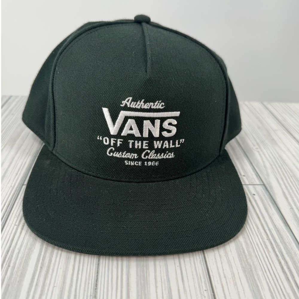 Vans Off The‎ Wall Mens Black Snapback Hat Custom Classics VN0008PJBLK